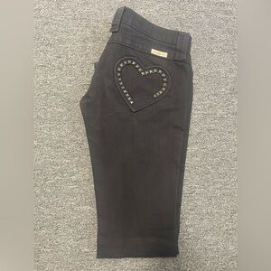 Vintage Frankie B Low Rise Flare Jeans With Studded Heart Pockets. Sz. 6